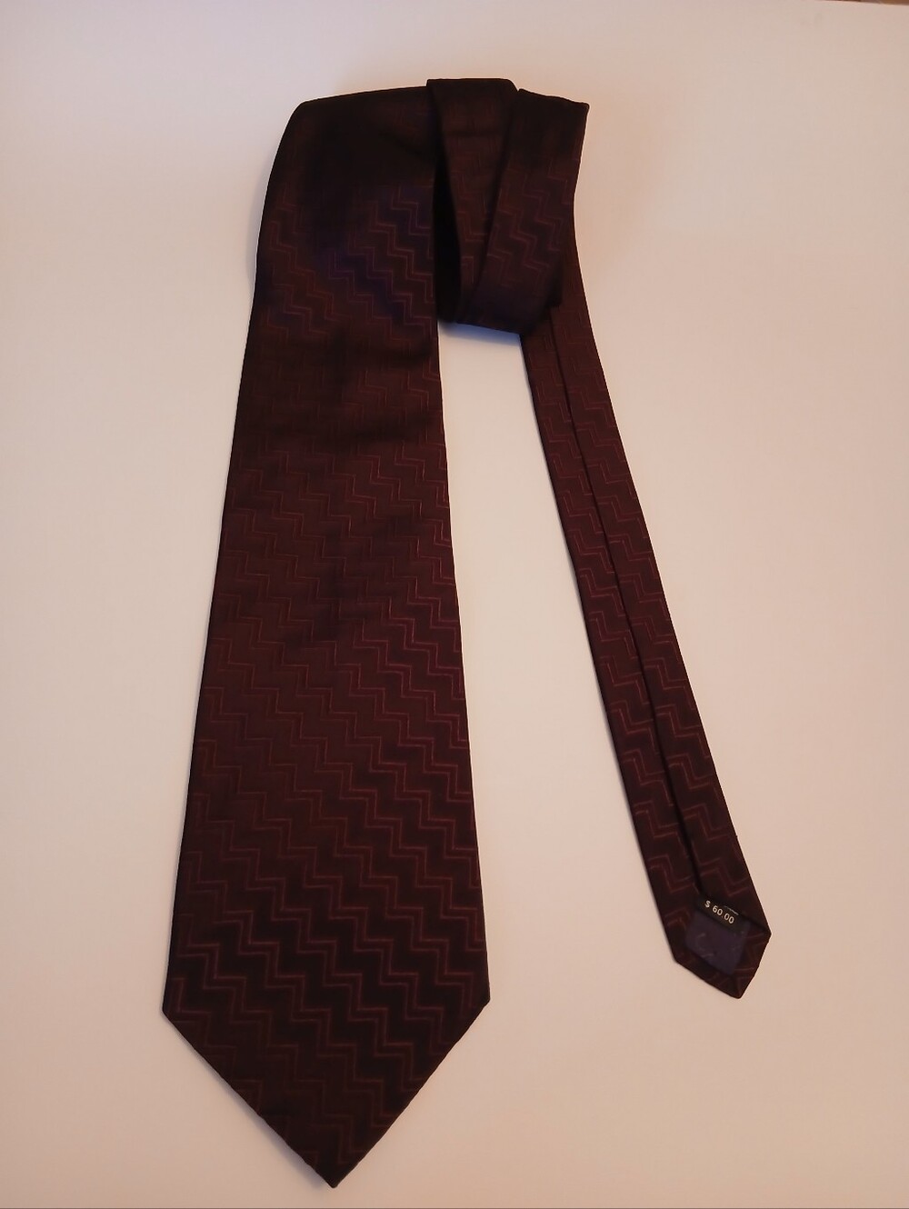 DIOR Silk Burgundy Men's Tie